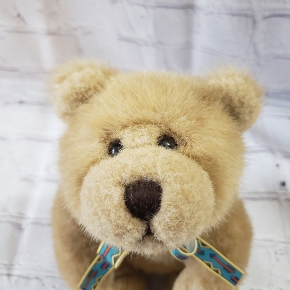 Mary Meyer Light Brown Teddy Bear 9 Inch Southwestern Ribbon Neck Tie - Picture 3 of 11